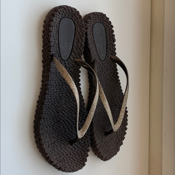 Ilse Jacobsen Flip-flops Glitter - Cub Brown Size 9 - Picture 3 of 8